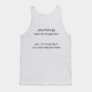 Yes I'm Studying Psychology Tank Top